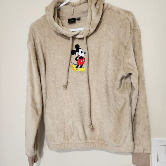 Mickey Mouse Sweater Size Small/Medium Natural Color Hooded Super Soft - Picture 14 of 14